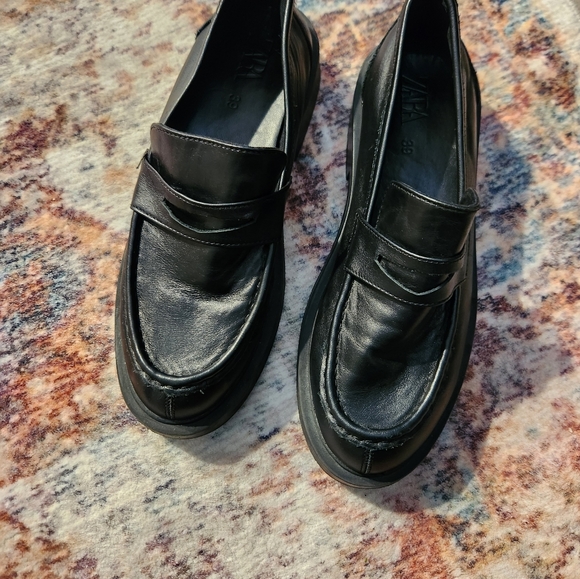 ZARA leather loafers sz 8.5 - Picture 5 of 6